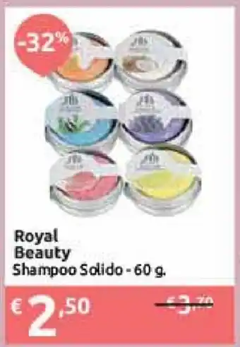 Saponi e profumi Royal Beauty Shampoo Solido 60g offerta