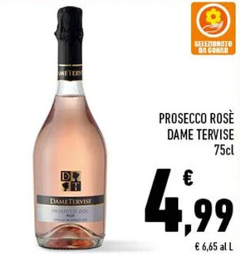 Conad Prosecco Rosè Dame Tervise 75cl offerta