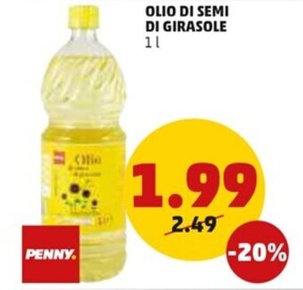 PENNY Olio di Semi Di Girasole 1 l offerta