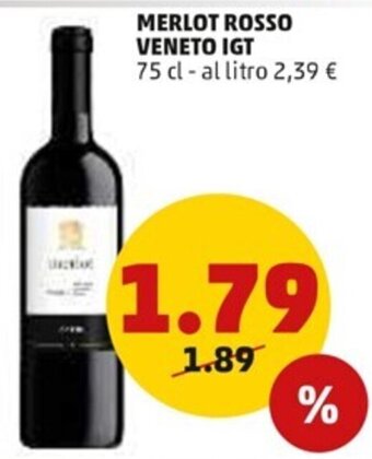 PENNY Merlot Rosso Veneto IGT 75 cl offerta