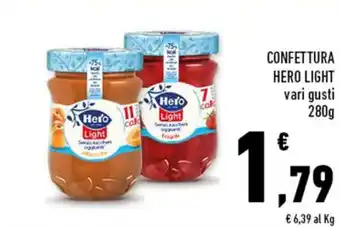 Conad Hero Light Confettura 280g offerta