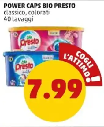 PENNY Bio Presto Power Caps 40 lavaggi offerta