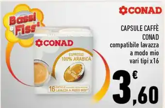 Conad Conad Capsule Caffè x16 offerta