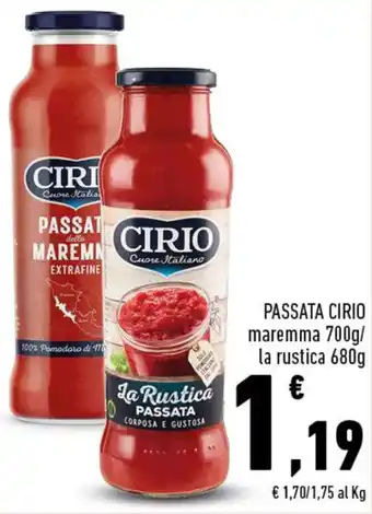 Conad Cirio Passata 700g/680g offerta