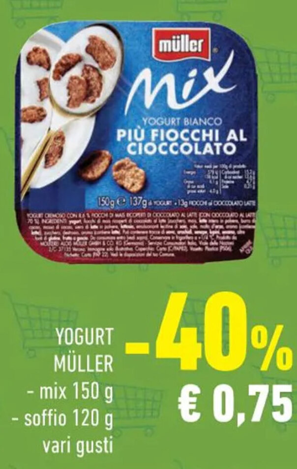 Müller Yogurt mix 150 g offerta di Conad
