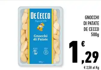 Conad De Cecco Gnocchi di patate 500g offerta