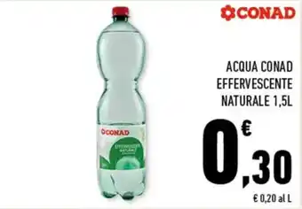 Conad Conad Acqua Effervescente Naturale 1,5L offerta