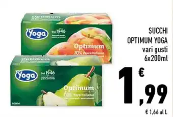 Conad Yoga Optimum Succhi 6x200ml offerta