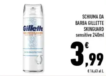 Conad Gillette Schiuma da barba 240ml offerta