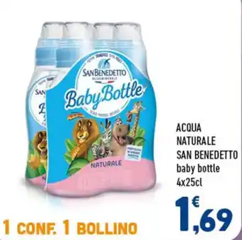 Conad San Benedetto Acqua Naturale 4x25cl offerta