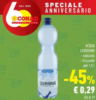 Conad Levissima Acqua 1,5 l offerta