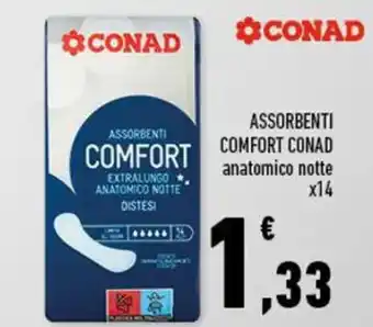 Conad Conad Assorbenti comfort x14 offerta