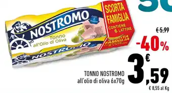 Conad Nostromo Tonno 6x70g offerta