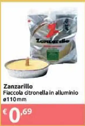 Zanzarillo Fiaccola citronella in alluminio ø 110mm