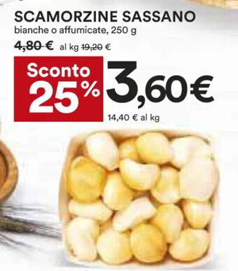 Coop Scamorzine sassano 250 g offerta