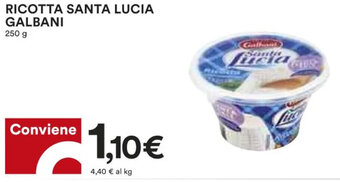 Coop Galbani Santa Lucia Ricotta 250 g offerta