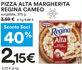 Coop Cameo Pizza Alta Margherita regina 375 g offerta
