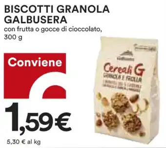 Coop Galbusera Biscotti Granola 300 g offerta