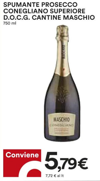 Coop Cantine Maschio Spumante Prosecco Conegliano Superiore D.O.C.G. 750 ml offerta