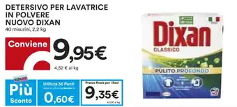 Coop Dixan Detersivo per lavatrice in polvere nuovo 2,2 kg offerta