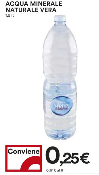 Coop Vera Acqua minerale naturale 1,5 lt offerta