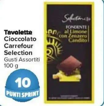 Carrefour Tavoletta Cioccolato Carrefour Selection 100 g offerta