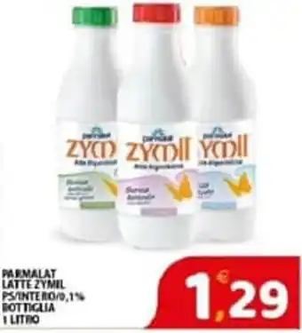 Premium Supermercati Parmalat Zymil Latte PS/Intero/0,1% Bottiglia 1 litro offerta