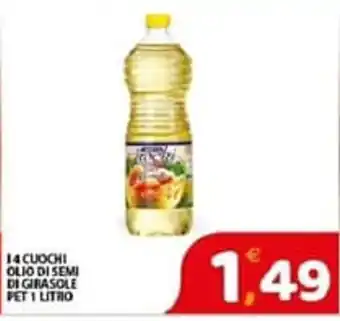 Premium Supermercati 4 Cuochi Olio di Semi di Girasole Pet 1 Litro offerta