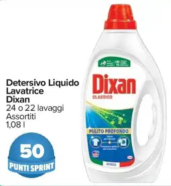 Carrefour Dixan Detersivo Liquido Lavatrice 24 o 22 lavaggi 1,08 l offerta