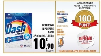 Conad City Dash detersivo in polvere offerta