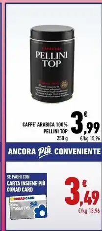 Conad City Pellini caffe arabica 100% offerta
