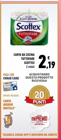 Conad City Scottex carta da cucina tuttofare offerta