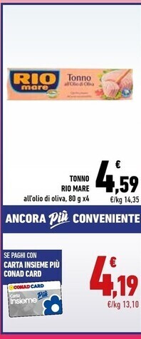 Conad City Rio mare tonno offerta