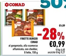Conad Conad finette burger offerta