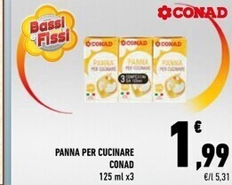 Conad Conad panna per cucinare offerta