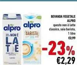 Conad Alpro bevanda vegetale offerta