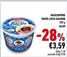 Conad Galbani mascarpone santa lucia offerta