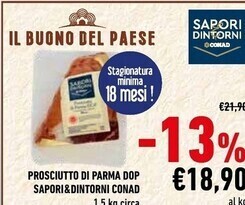 Conad Conad prosciutto di parma dop sapori & dintorni offerta