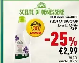 Conad Conad verso natura detersivo lavatrice offerta