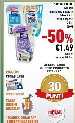 Conad Mil mil sapone liquido offerta