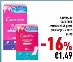 Conad Carefree salvaslip offerta