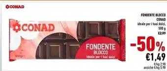 Conad Conad fondente blocco offerta