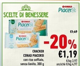Conad Conad cracker piacersi offerta