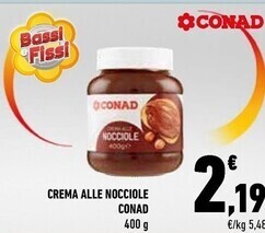 Conad Conad crema alle nocciole offerta
