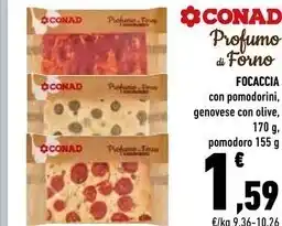 Conad Conad focaccia con pomodorini offerta