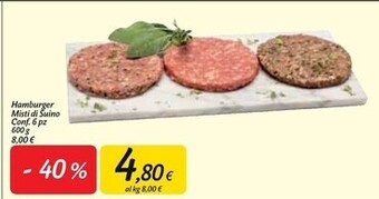 Carrefour Market Hamburger misti di suino offerta