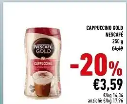 Conad Nescafé cappuccino gold offerta