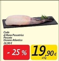 Carrefour Market Coda di rana pescatrice pescata oceano atlantico offerta