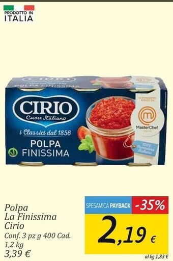 Carrefour Market Cirio polpa la finissima offerta