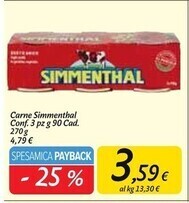 Carrefour Market Simmenthal carne offerta